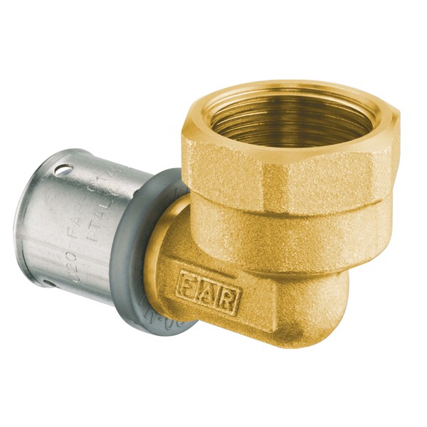 FAR Пресс-уголок FAR с внутренней резьбой 1/2" х 20, латунь