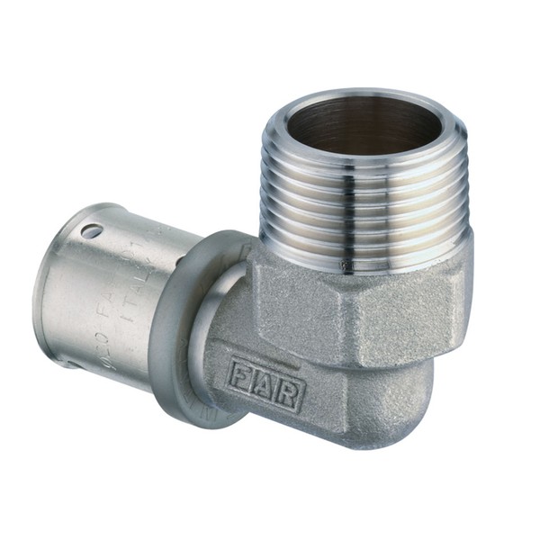 FAR Пресс-уголок FAR с наружной резьбой 1/2" х 20, Т.Е.А. латунь