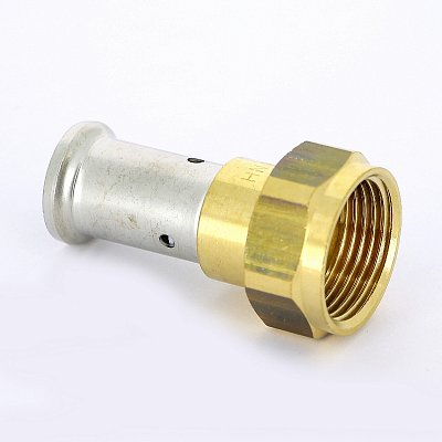 Henco Муфта пресс Hencoс накид. гайкой 16 x 3/4" (под плоскую прокладку)
