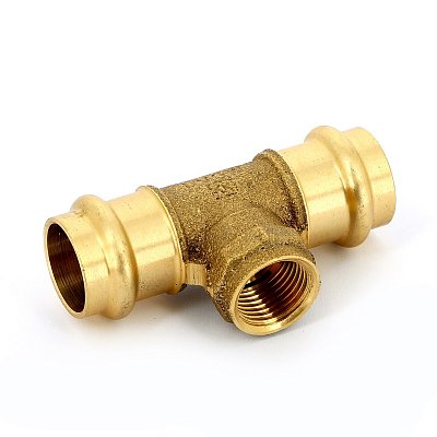IBP Тройник В пресс IBP 22 х 1/2" х 22 бронза