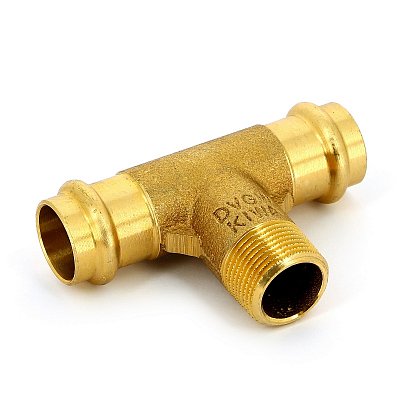 IBP Тройник Н пресс IBP 22 х 3/4" х 22 бронза