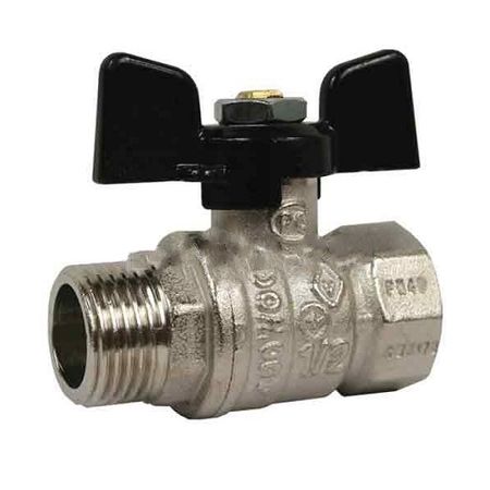 Bugatti Кран шаровой Bugatti Arizona 607 - 1/2" (НР/ВР, PN40, ручка-бабочка)