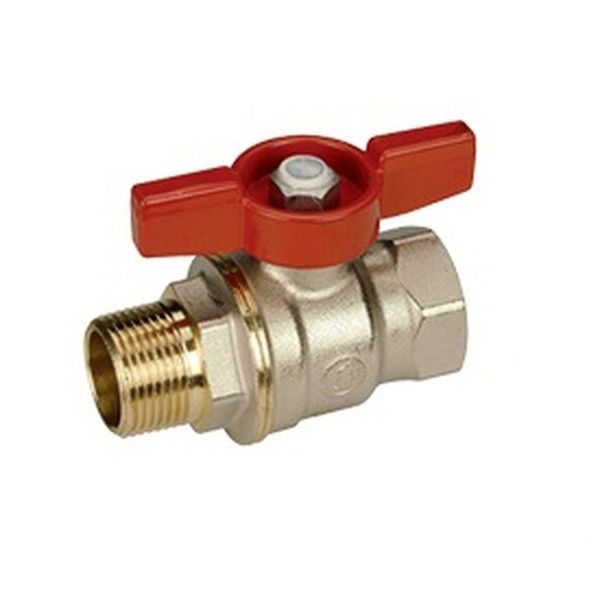 Giacomini Кран шаровой никелированный Giacomini R914, DADO, 3/8", ВН, бабочка