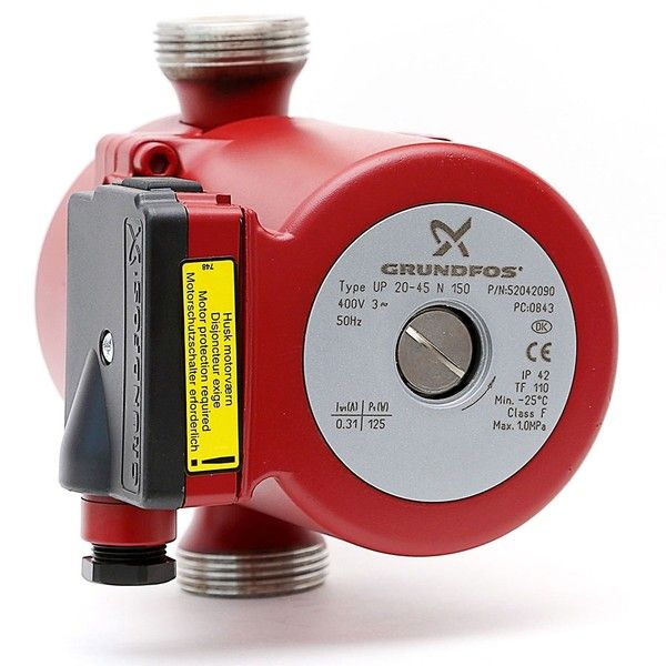 Grundfos Насос циркуляционный для ГВС Grundfos 20-45 N (корпус из нерж. стали)